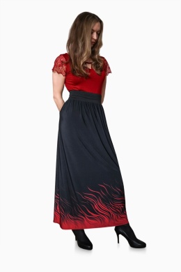 Długa spódnica z printem 