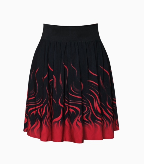 Spódnica midi gothic z printem "Córa Ognia"